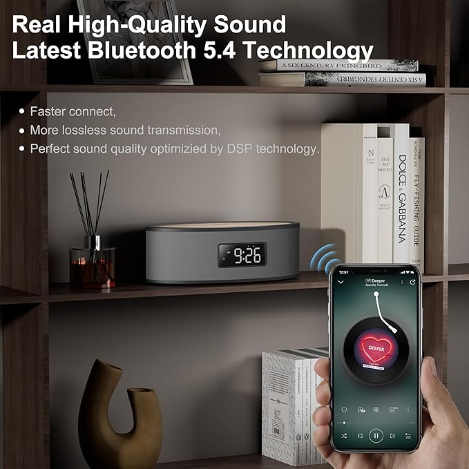 ZenWake™ – Smart Alarm Clock with Bluetooth Speaker & White Noise