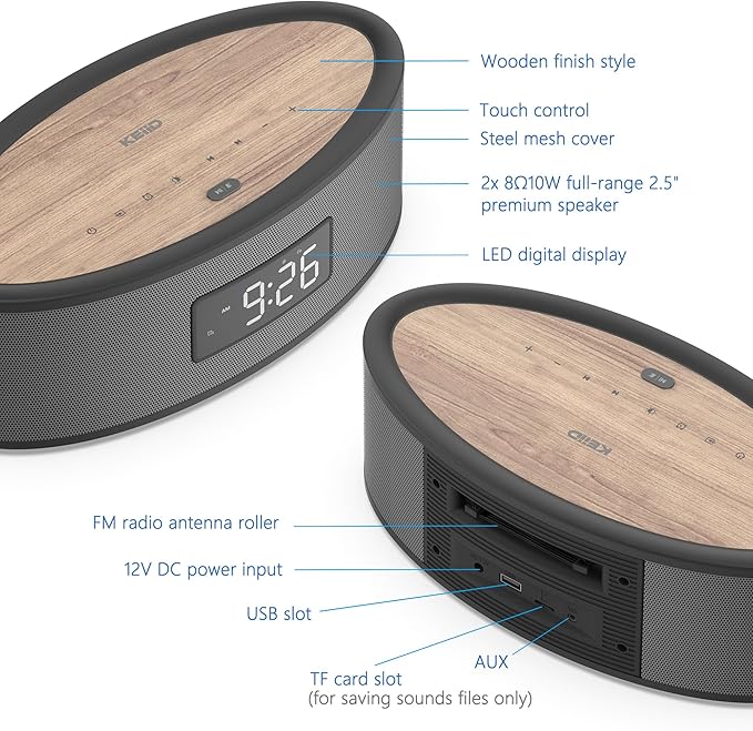 ZenWake™ – Smart Alarm Clock with Bluetooth Speaker & White Noise